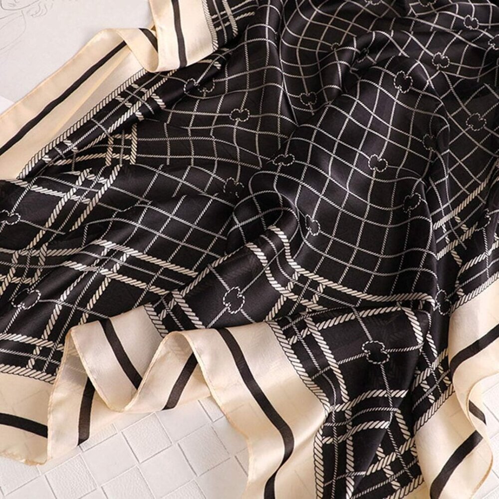 Silk Scarf Mulberry Silk Fashion Scarves Long Lightweight Shawl Wrap … - Picture 6 of 7